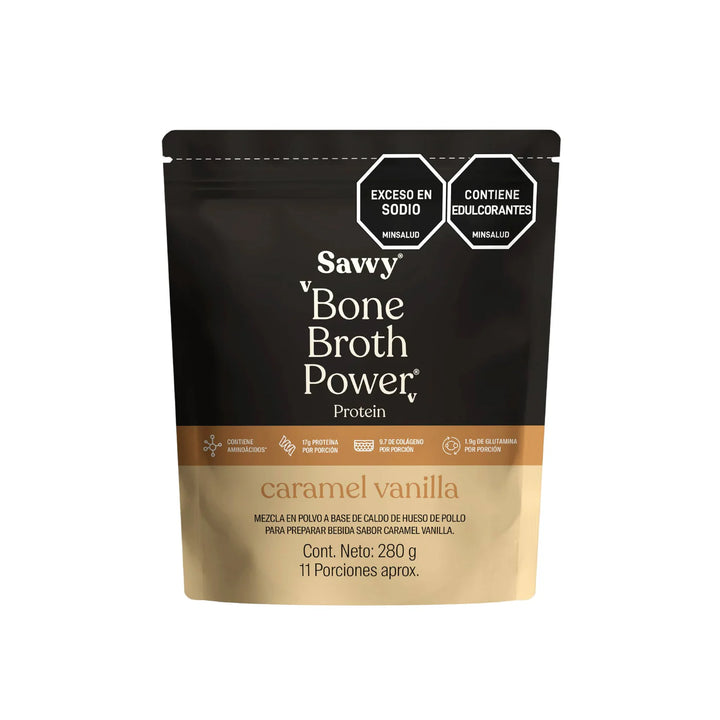 Mini Bone Broth Power Protein Caramel Vainilla 280gr (SAVVY)