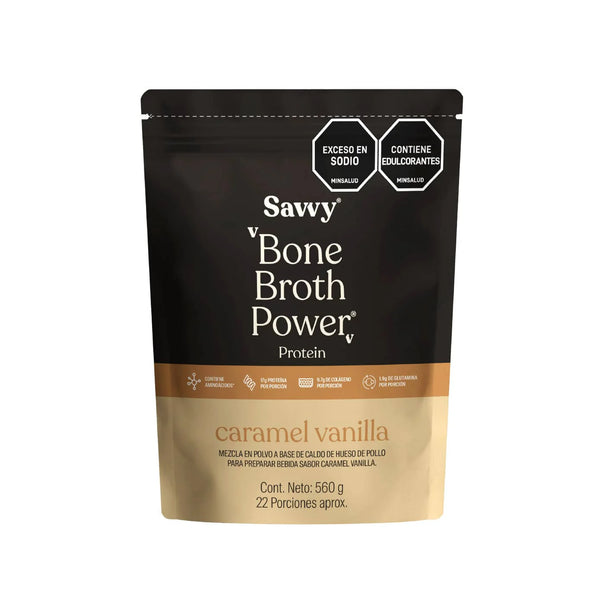 Protein Bone Broth Power 560gr (SAVVY) Caramel Vainilla