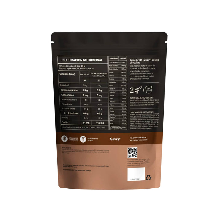 Protein Bone Broth Power 560gr (SAVVY) Chocolate