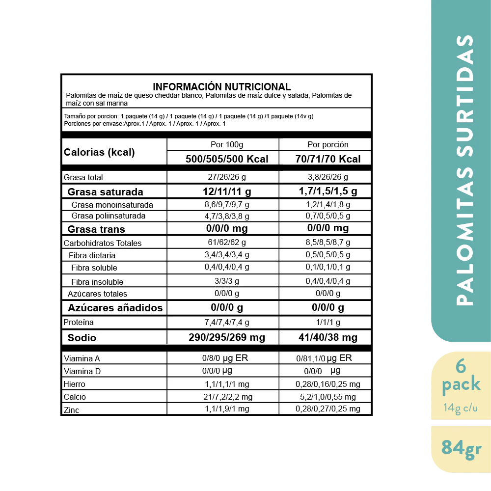 Pack Surtido Crispetas 6un (UAU)