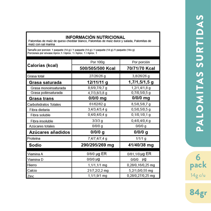 Pack Surtido Crispetas 6un (UAU)