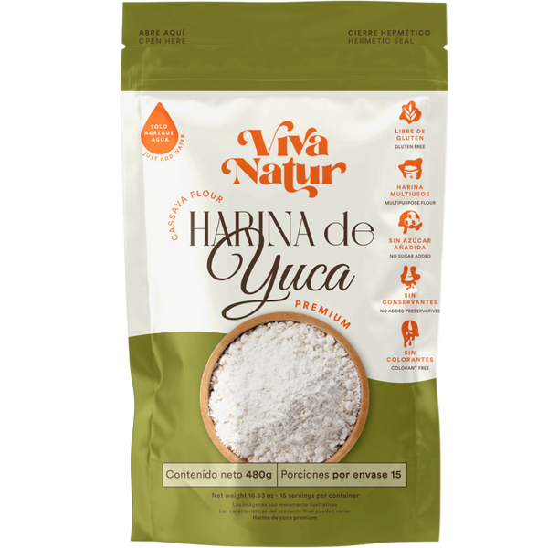 Harina de Yuca Premium 480gr (VIVA NATUR)