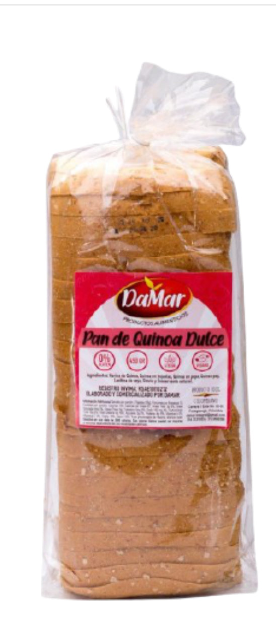 Pan de Quinua Dulce Tajado (DAMAR) 450gr