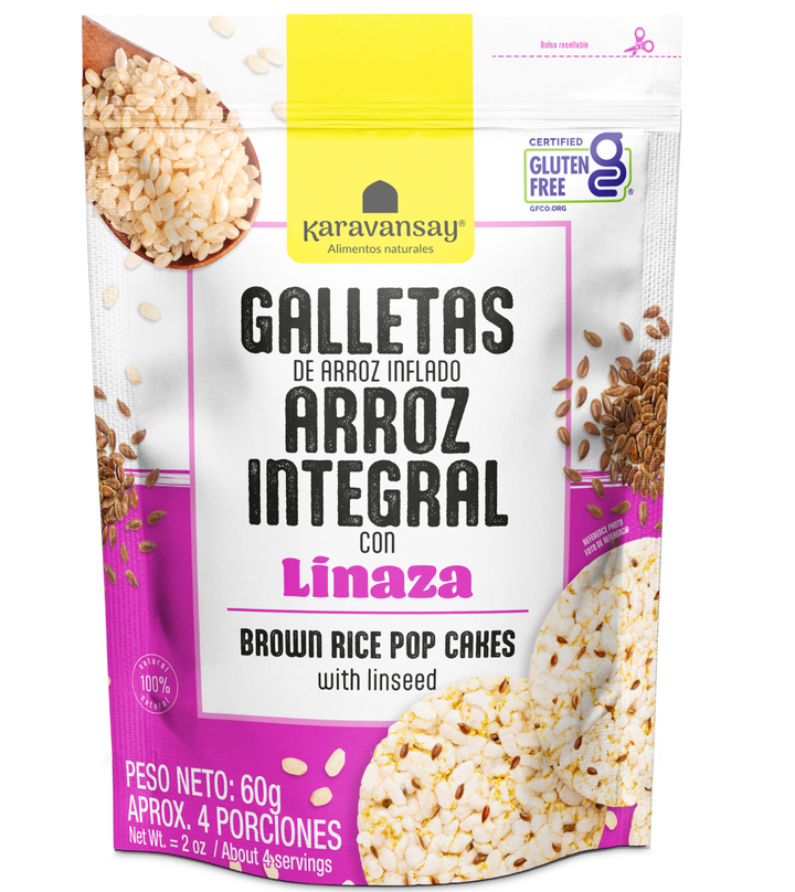 Galleta Arroz 60gr (KARAVANSAY) Linaza
