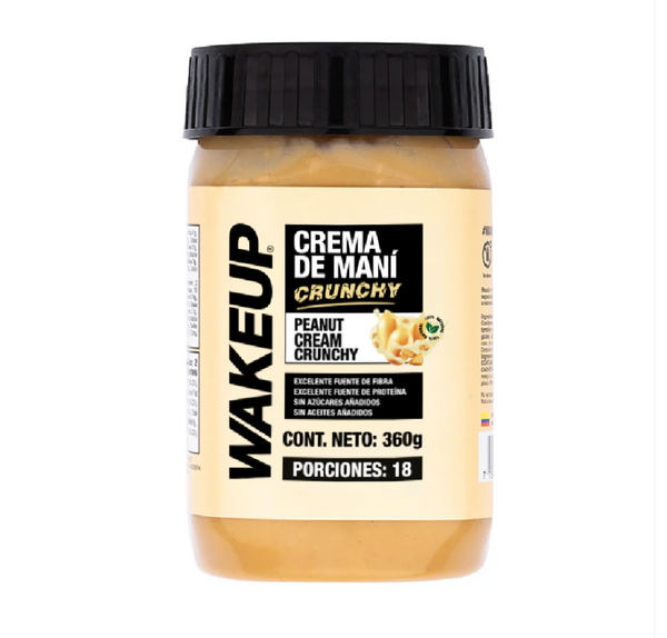 Crema de maní (WAKEUP) 360gr Crunchy