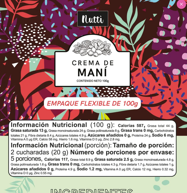 Flexible Crema de Mani 100 gr (NUTTI)
