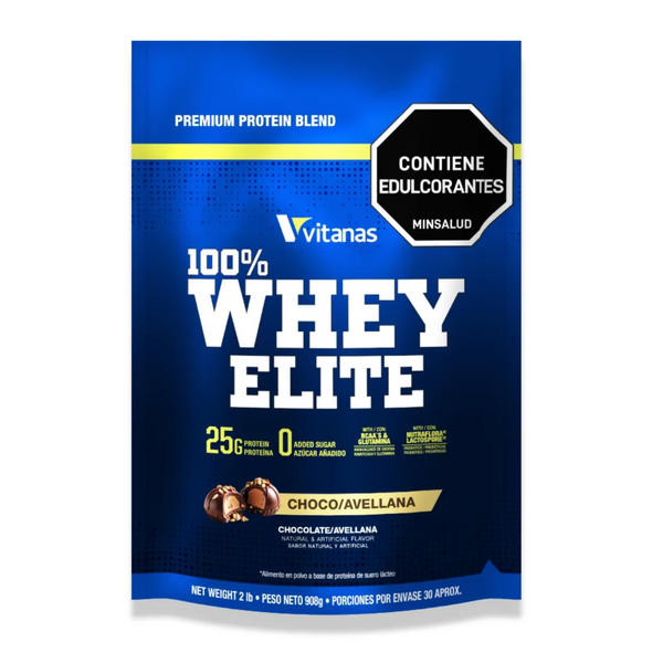 Proteína Whey Elite 2Lb (VITANAS) ChocoAvellana