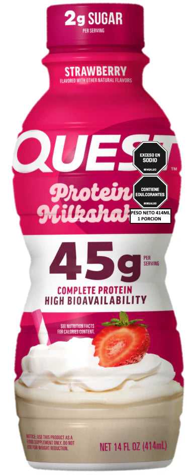 Strawberry Protein Shake (QUEST)  414ml