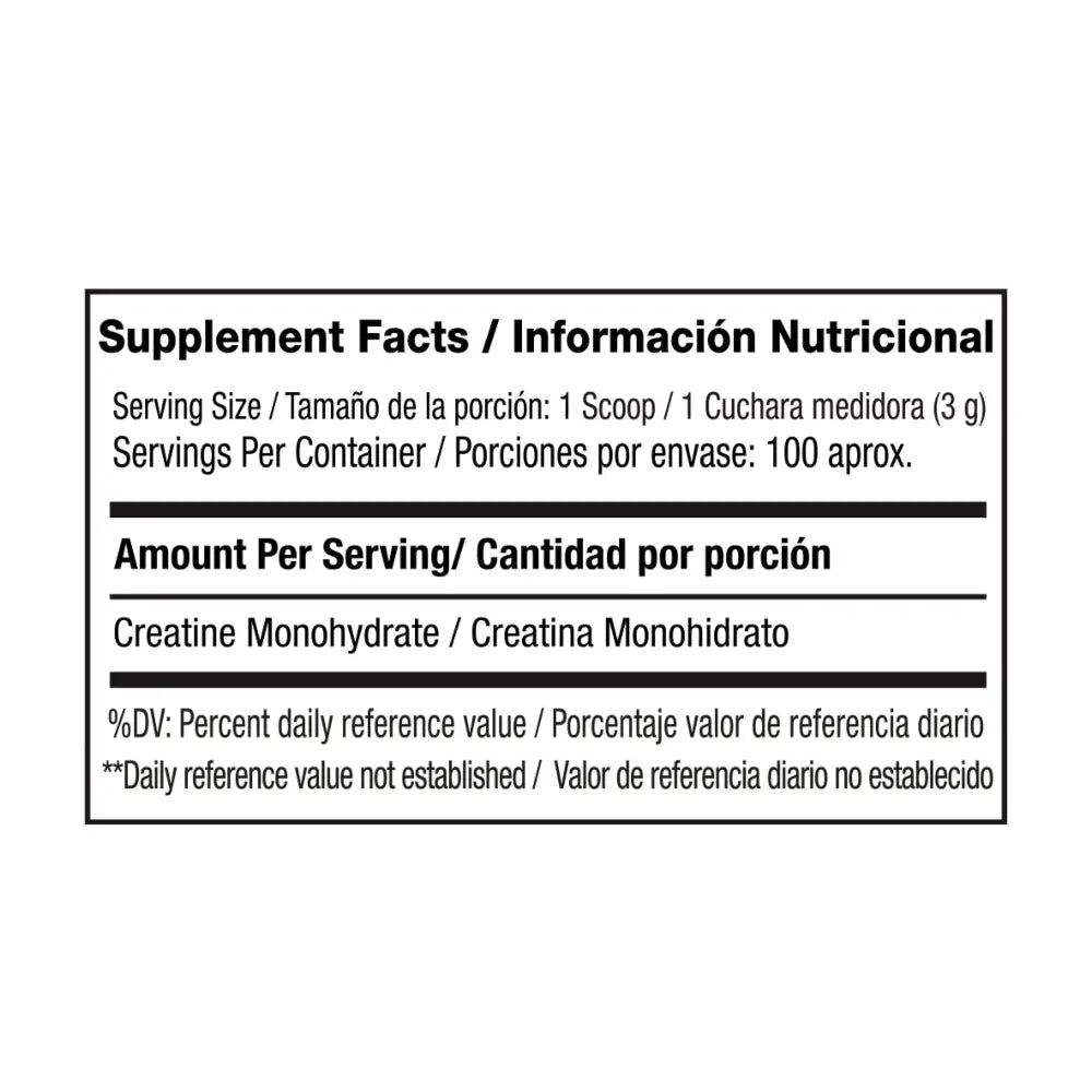 Tabla nutricional de Creatine Time 300gr (VITANAS)