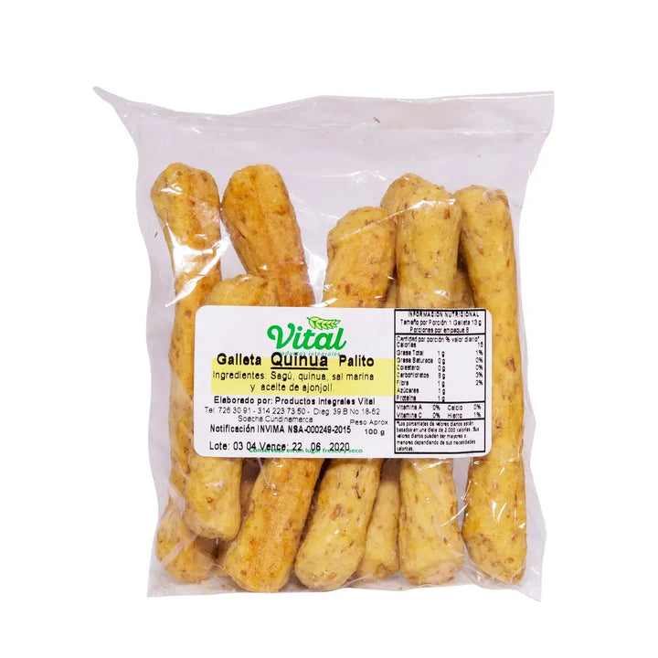 Galleta Quinoa 8und (VITAL) Palitos
