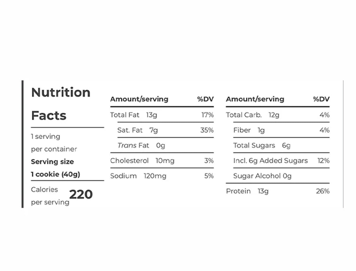 Tabla nutricional de Barra Proteína 40gr (POWER CRUNCH) Peanut Butter Crème