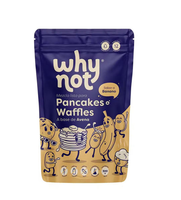 Mezcla de Pancakes y Waffles 300gr (WHY NOT) Banano