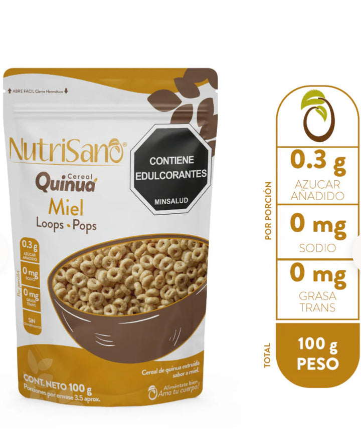 Cereal Quinoa 100gr (NUTRISANO) Miel Loops