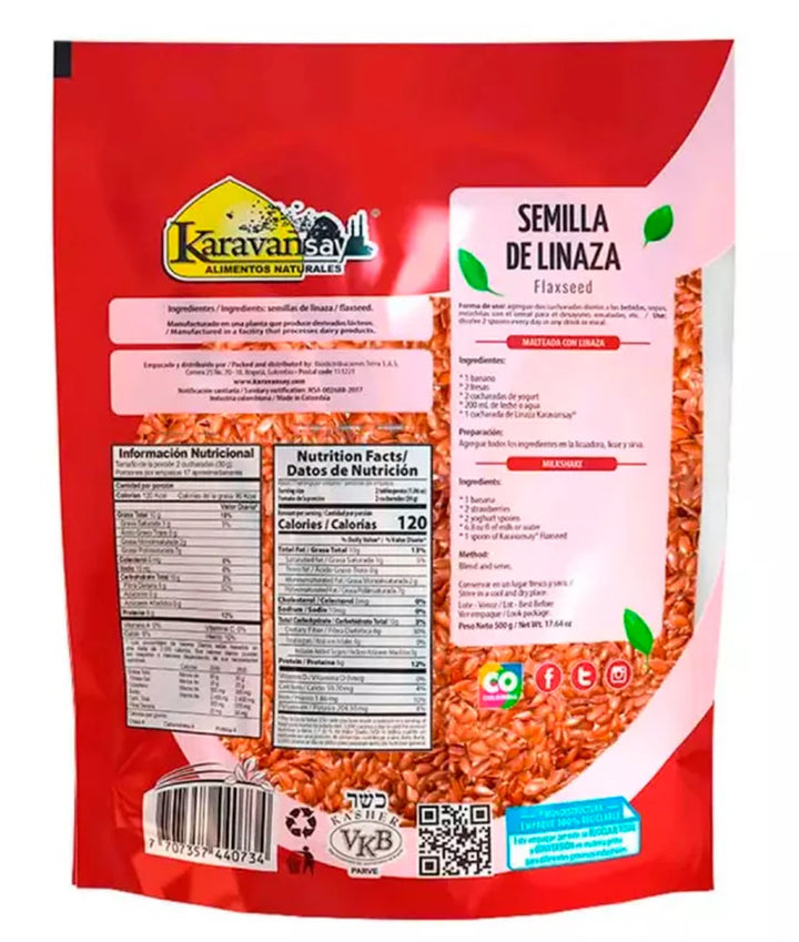 Linaza Semilla 500gr (KARAVANSAY)