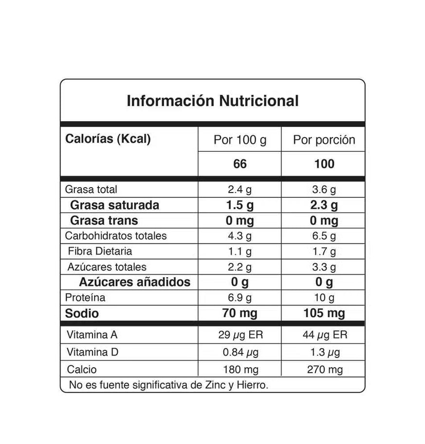 Tabla nutricional de Yogurt Griego 550gr(SAN MARTÍN) Vainilla