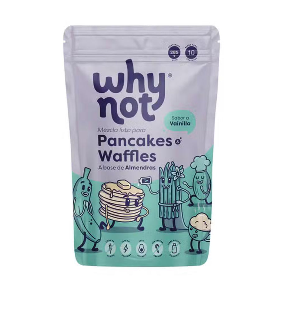 Mezcla Pancakes y Waffles de almendras 285gr (WHY NOT) Vainilla