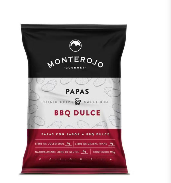 Papas 115gr (MONTE ROJO) BBQ Dulce