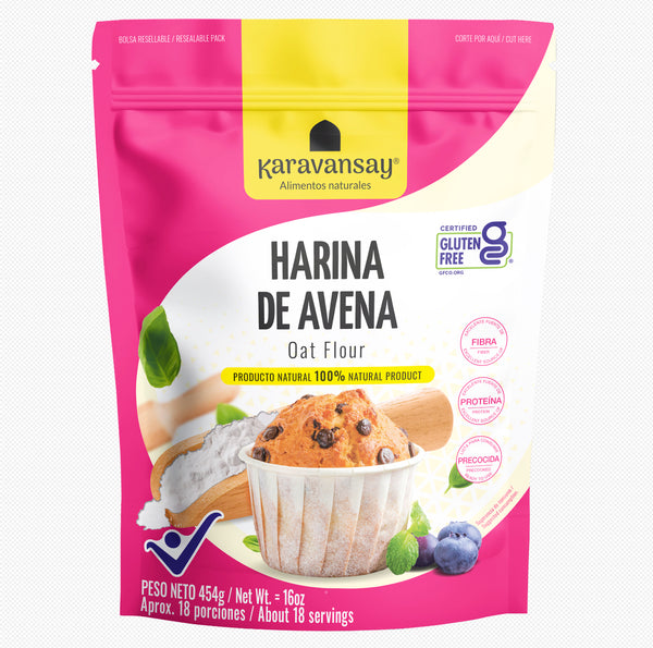Harina de avena 454gr (KARAVANSAY)