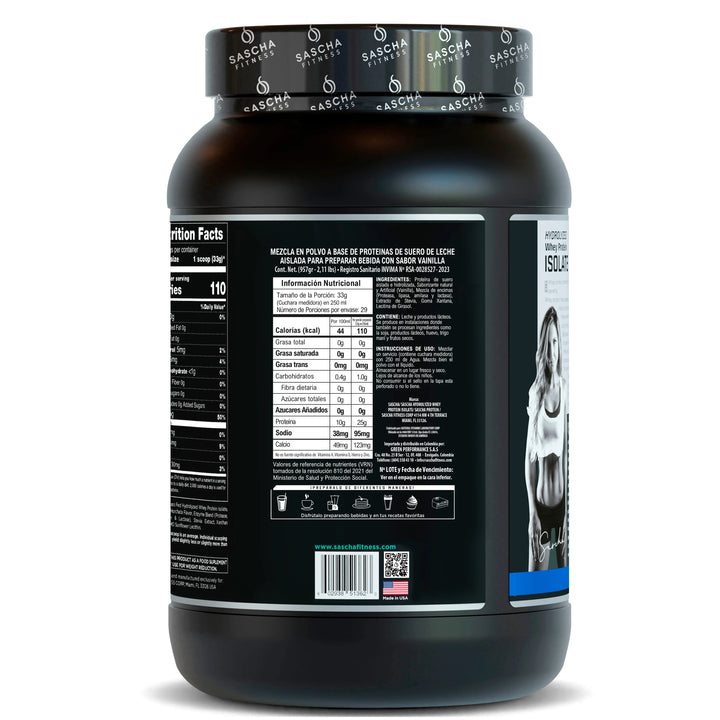 Proteína Isolate 2Lb (SASCHA) Vainilla