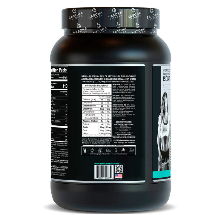 Proteína Isolate 2Lb (SASCHA) Cookies & Cream
