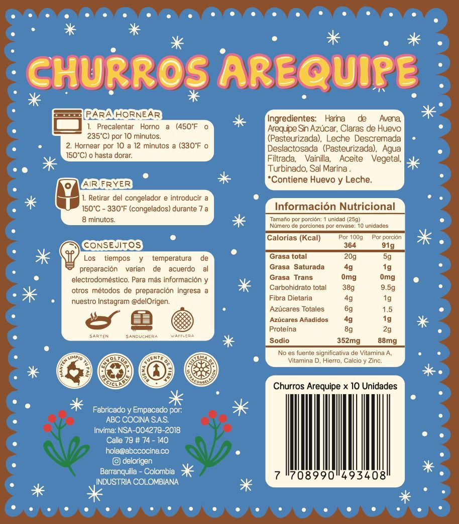 Churros Arequipe 250gr (DEL ORIGEN)