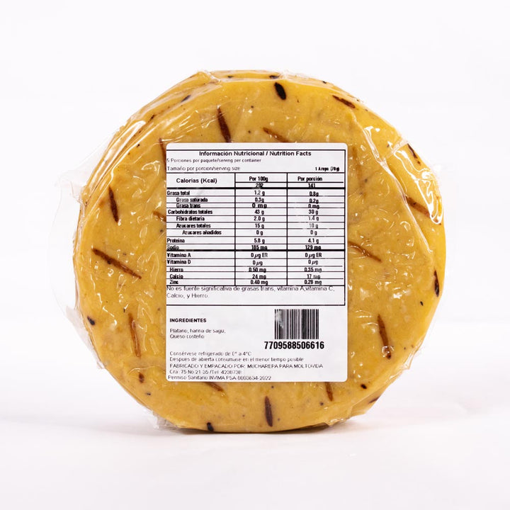 Arepa de Platano Maduro 350gr x5 unds (MOLTOVIDA)