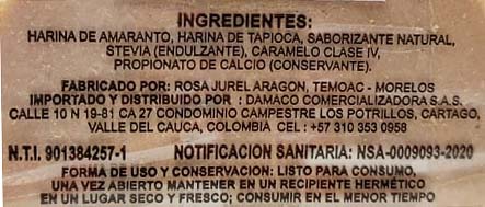 Tabla nutricional de Oblea 60gr (KALAN) Nuez