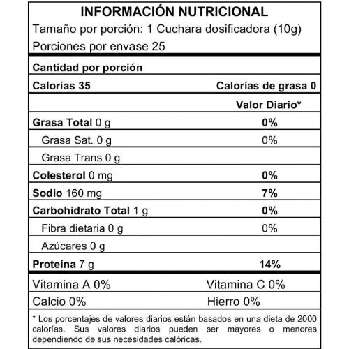 Tabla nutricional de Claras de Huevo 1L (ALCAMPO)
