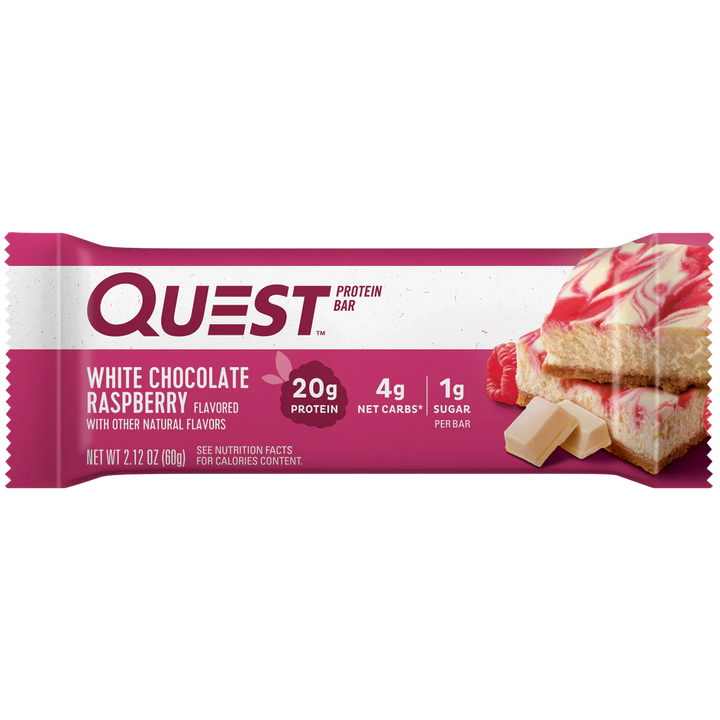 Barra Proteína 60gr (QUEST) White Chocolate Raspberry