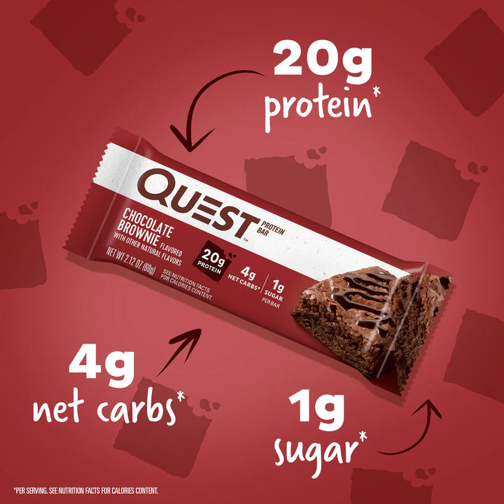 Barra Proteína 60gr (QUEST) Chocolate Brownie