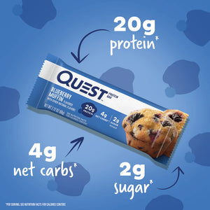Barra Proteína 60gr (QUEST) Blueberry Muffin