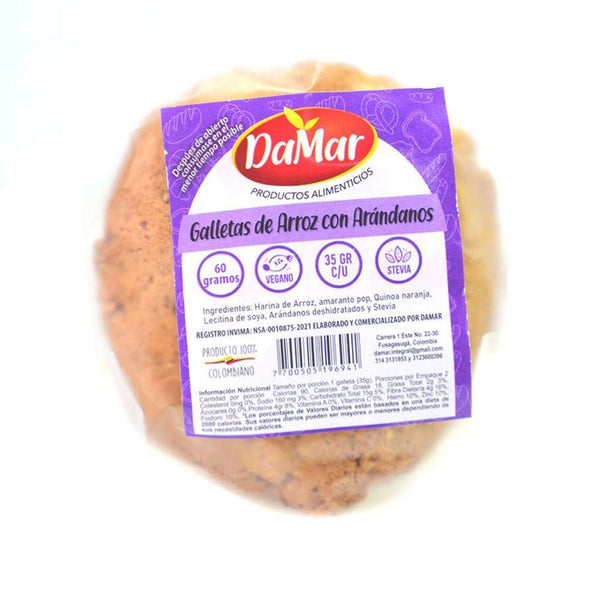 Galletas de Arroz con Arandanos 60gr (DAMAR)