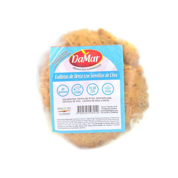 Galletas de Arroz con Semillas de Chia 60gr (DAMAR)