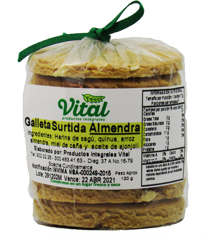 Galleta Surtidas Almendra 120gr (VITAL) 7 und