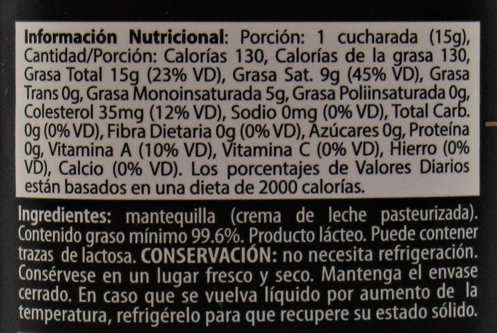 Mantequilla Clarificada 200gr (GHEE)