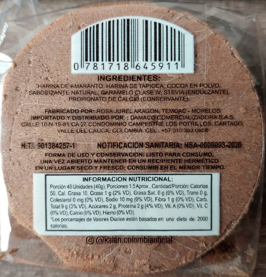 Oblea Harina de Amaranto 60gr (KALAN) Chocolate