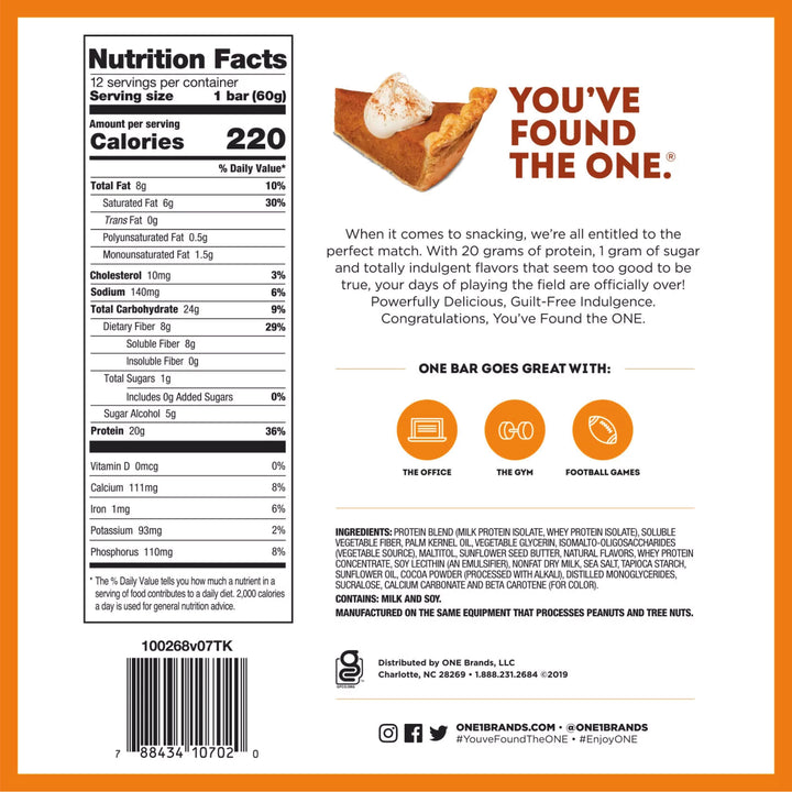 Barra Proteína 60gr (ONE) Pumpkin Pie