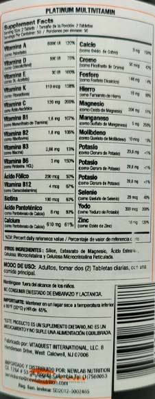 Platinum Multivitamin 90tab (MUSCLETECH)