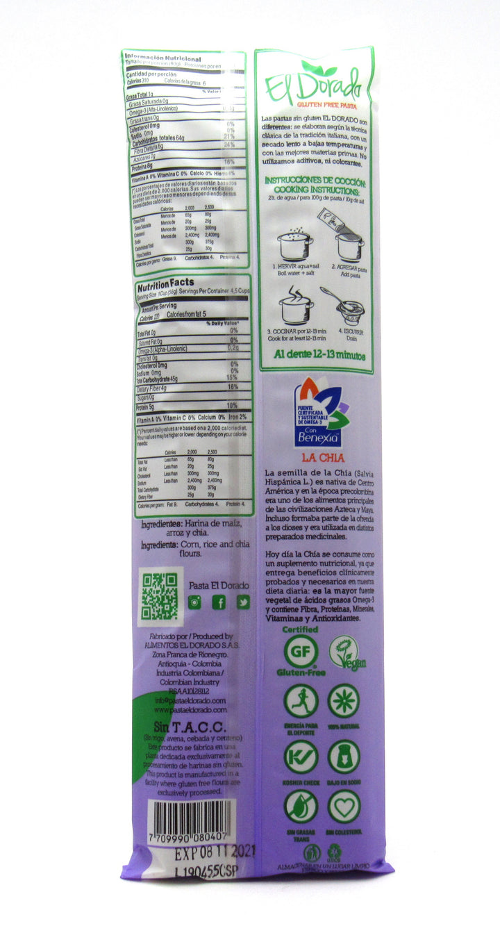 Spaghetti 250gr (EL DORADO) Chía
