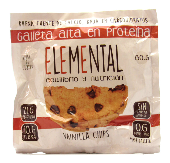 Galleta 80gr (ELEMENTAL)  Vainilla Chips