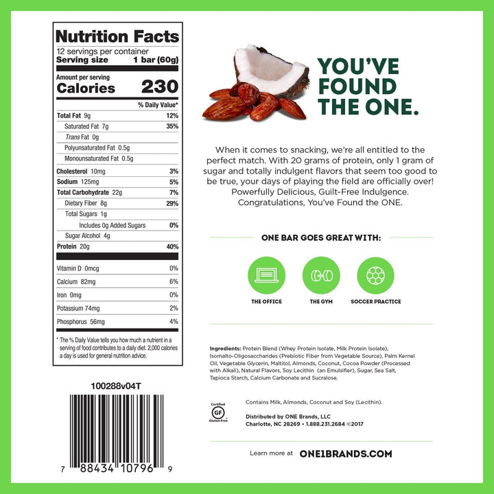 Barra Proteína 60gr (ONE) Almond